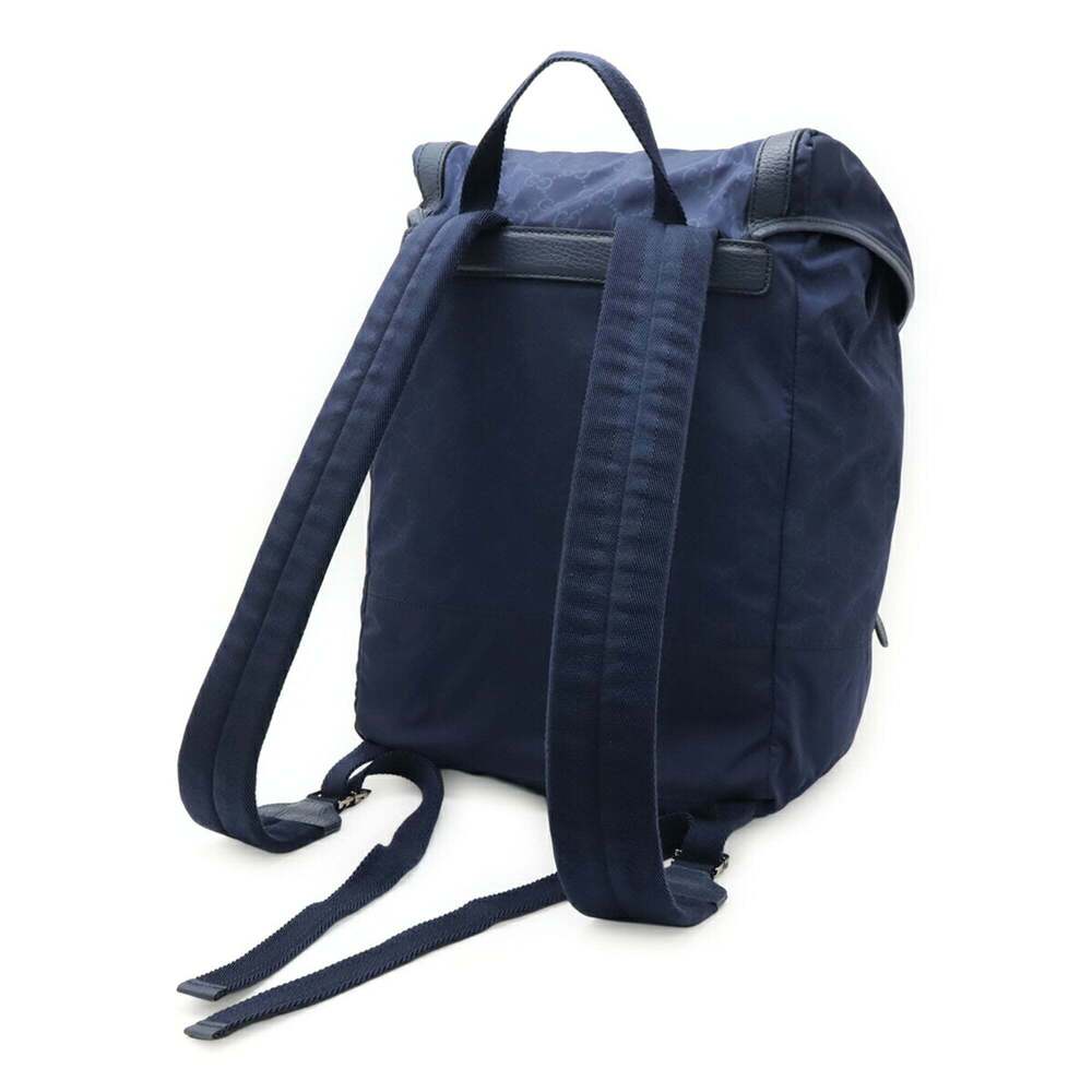 GUCCI Authentic Blue Leather Backpack - Picture 3 of 9